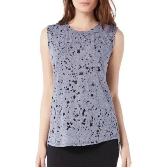 Michael Stars Gray Muscle Splatter Burnout Tank Top S - Picture 1 of 4